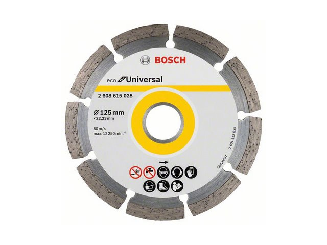 BOSCH Алмазный круг 125х22 мм универс. сегмент. ECO UNIVERSAL (сухая резка) BOSCH 2608615041