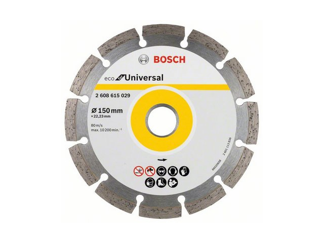 BOSCH Алмазный круг 150х22 мм универс. сегмент. ECO UNIVERSAL (сухая резка) BOSCH 2608615042