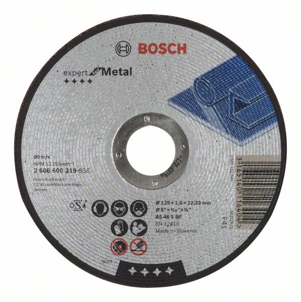BOSCH 2608600219 Круг отрезной 125х1.6x22.2 мм для металла Expert