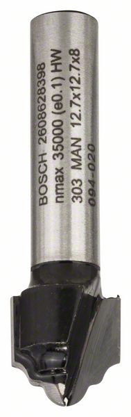 BOSCH 2608628398 Фреза профильная для формирования кромок H, 8 мм, R1 2,4 мм, D 12,7 мм, L 12,4 мм, G 46 мм