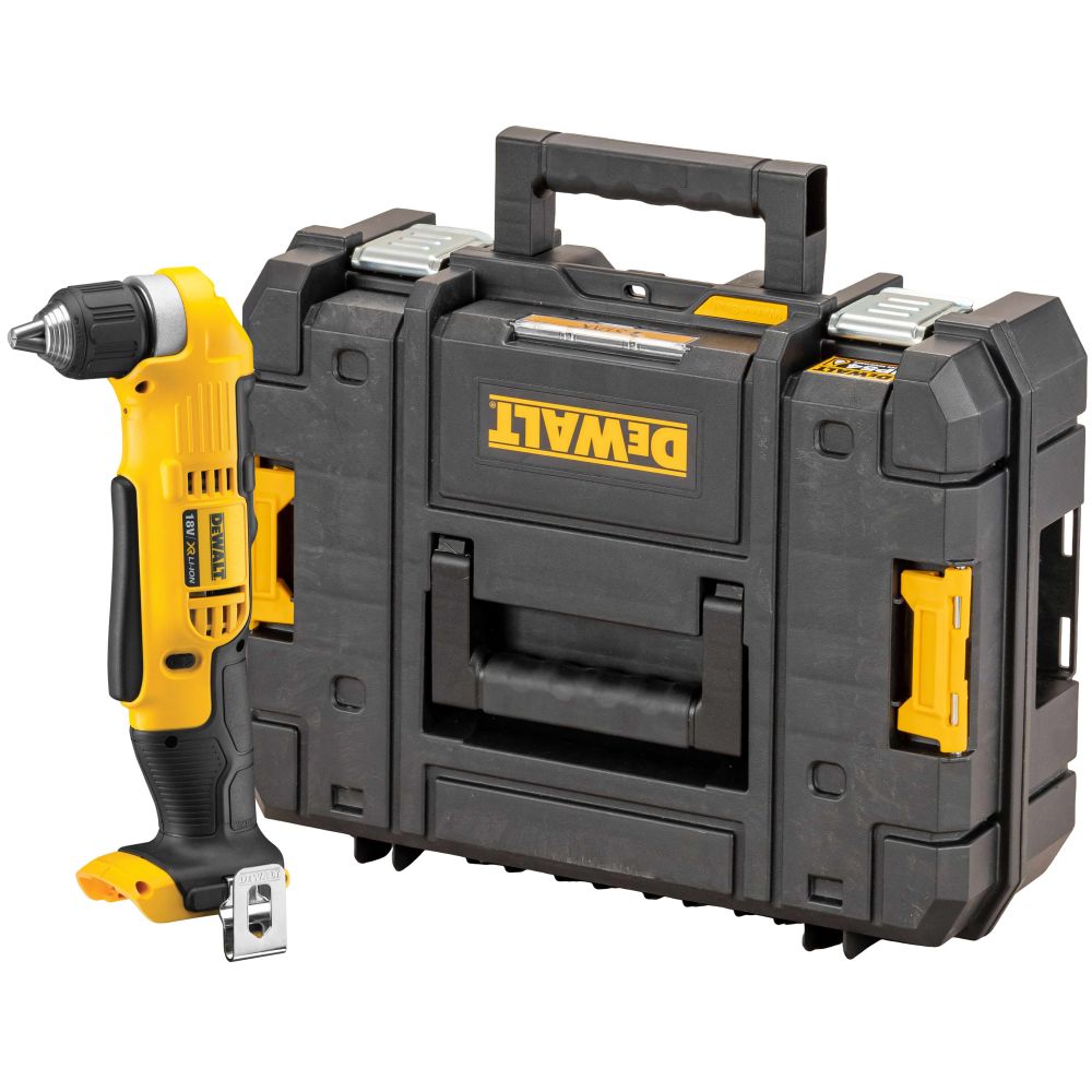 DEWALT Дрель угловая аккумуляторная 18В 360 Вт без АКБ и ЗУ + чемодан T-STAK 2 DEWALT DCD740NT
