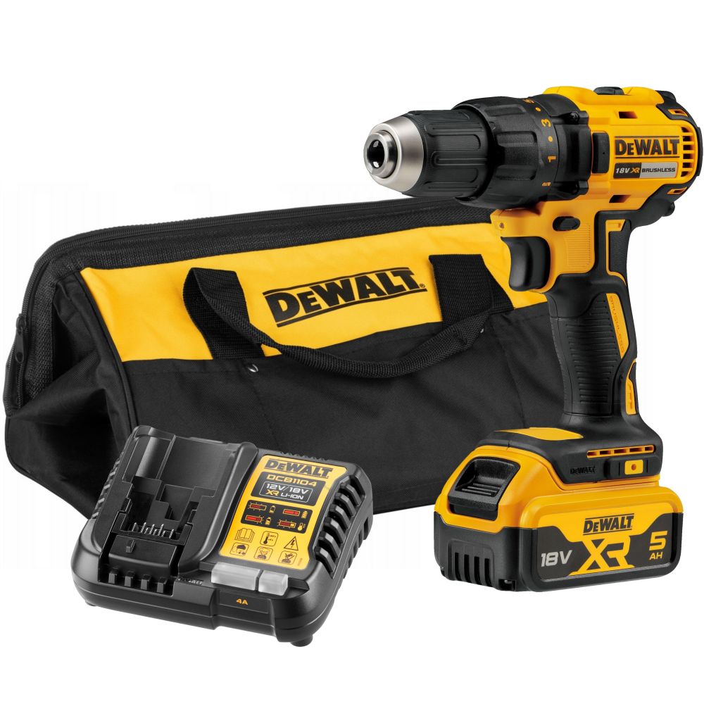DEWALT Дрель-шуруповерт аккумуляторная с бесщеточным двигателем DCD777 18 V 26-65Н/м 500-1750 об/мин БЗП(DCB1104) 1,5-13 мм DEWALT DCD777P1