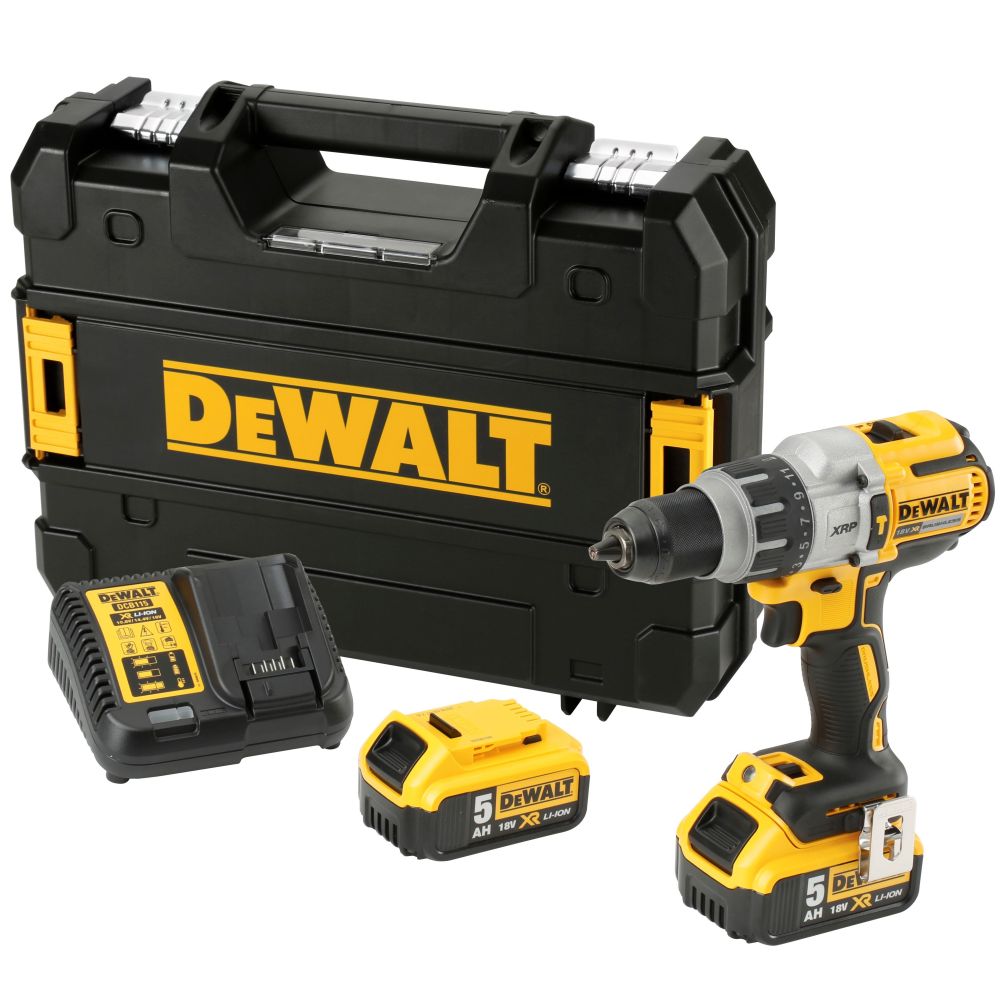 DEWALT Дрель-шуруповерт ударная 18 В XRP 2 XR АКБ Li-Ion 5.0 Ач ЗУ DEWALT DCD996P2