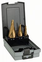 BOSCH Ступенчатое сверло 4-12/4-20/6-30 мм (3 шт) HSS-TiN Pro Box BOSCH 2608587432