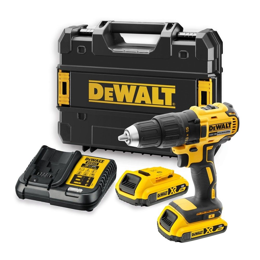 DEWALT Дрель-шуруповерт аккумуляторная DCD777 18 V 26-65Н/м 500-1750 об/мин БЗП 1,5-13 мм (чемодан TSTAK, 2 АКБ 2.0 Aч Li-ion, DEWALT DCD777D2T