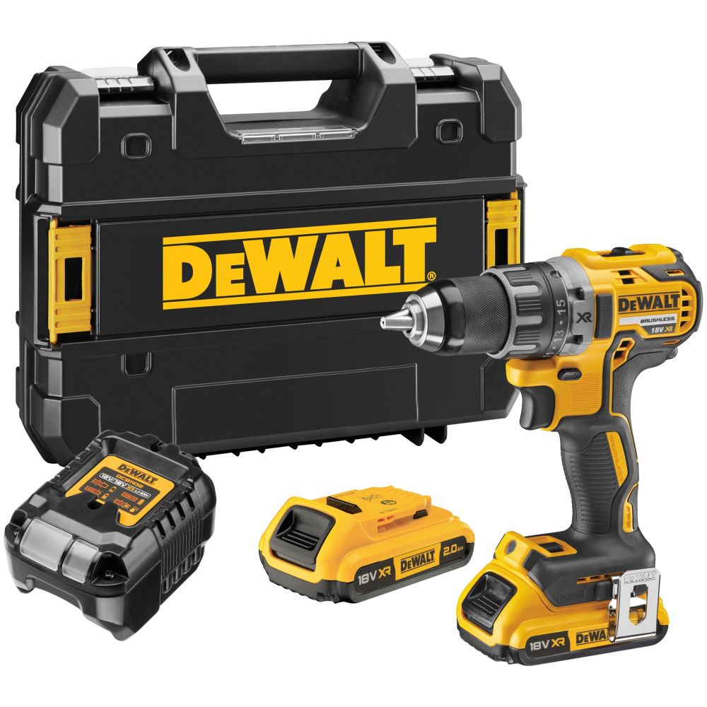 DEWALT Дрель-шуруповерт 18 В 2 АКБ XR Li-Ion 2.0 Ач ЗУ DEWALT DCD791D2