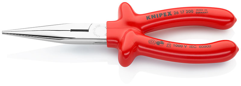 KNIPEX Плоские круглогубцы с режущими кромками, 200 мм KNIPEX 2617200