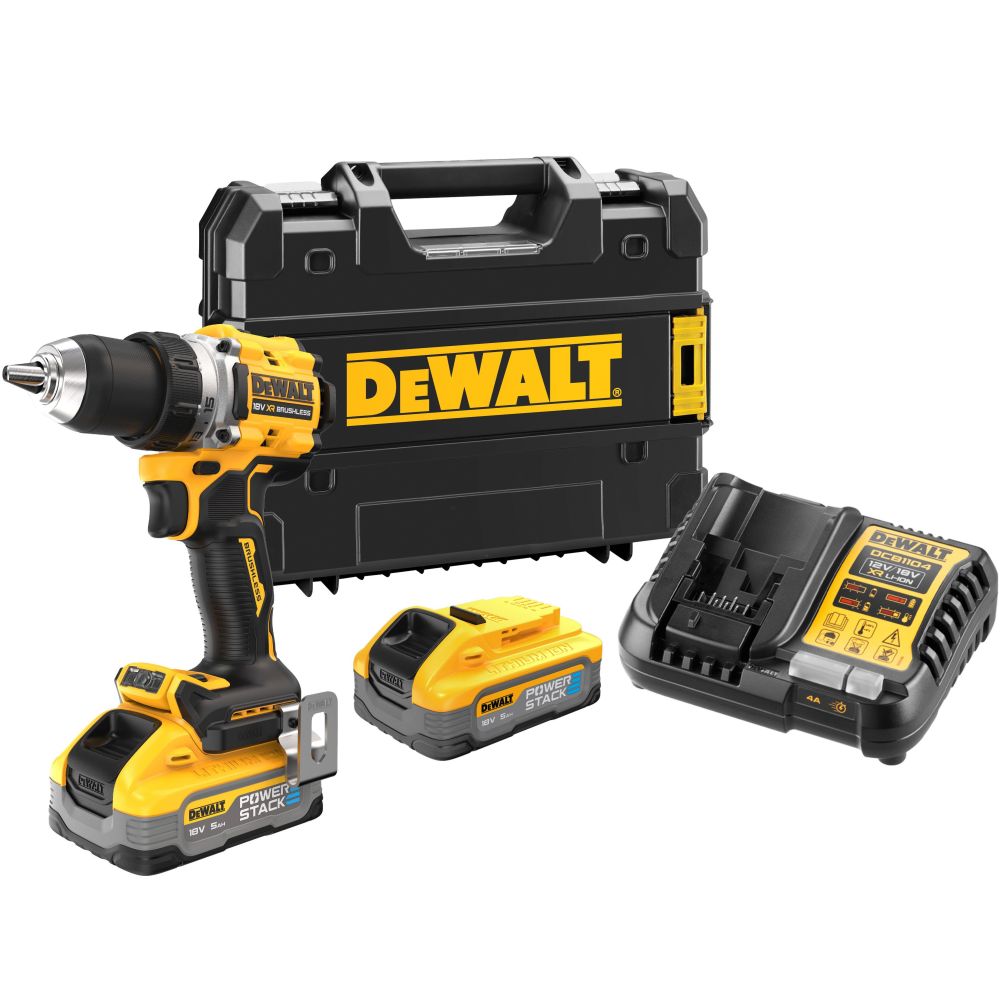 DEWALT Дрель-шуруповерт аккумуляторная с бесщеточным двигателем DCD800 18В XR DEWALT DCD800H2T
