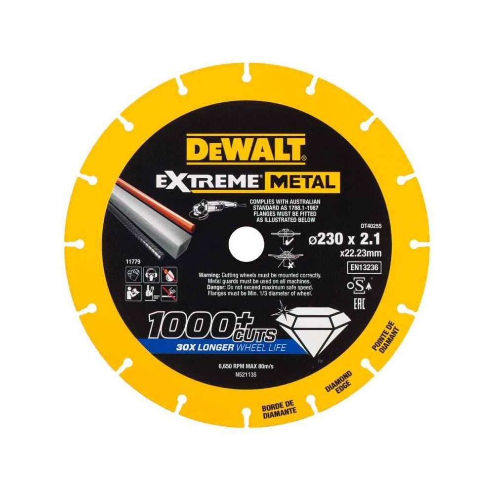 DEWALT Алмазный диск отрезной по металлу 230 x2 DEWALT DT40255-QZ