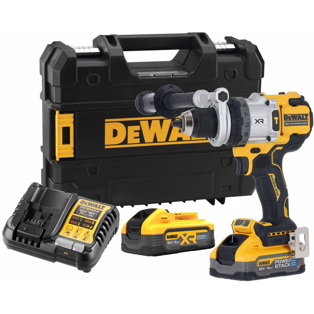 DEWALT Шуруповерт ударный аккум. в чем. TSTAK (18V, 2*5.0Ah, 169 Нм, 3 скор, BL-motor) DEWALT DCD1007H2T