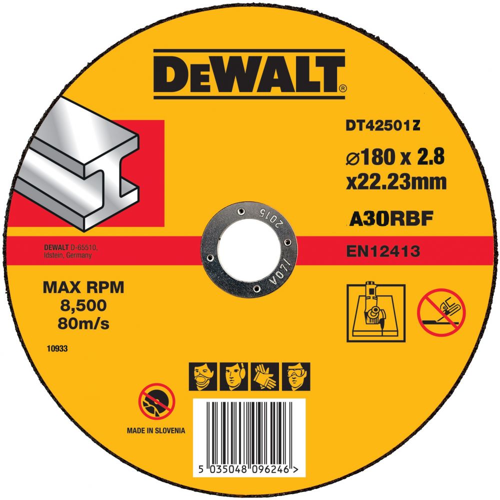 DEWALT Круг отрезной по металлу INDUSTRIAL, 180Х2.8ММ DEWALT DT42501Z-QZ