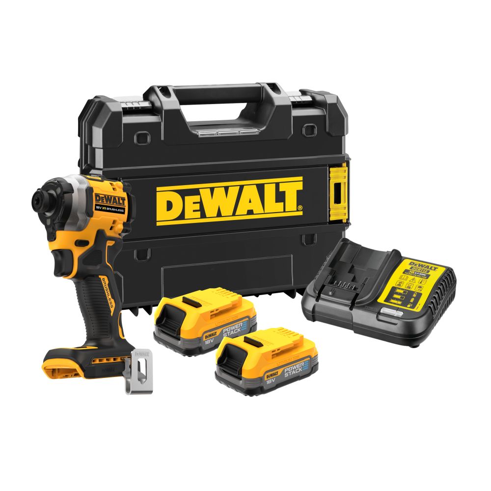 DEWALT Гайковерт аккумуляторный в чемодане TSTAK (18V, 2*1.7Ah, 1/4