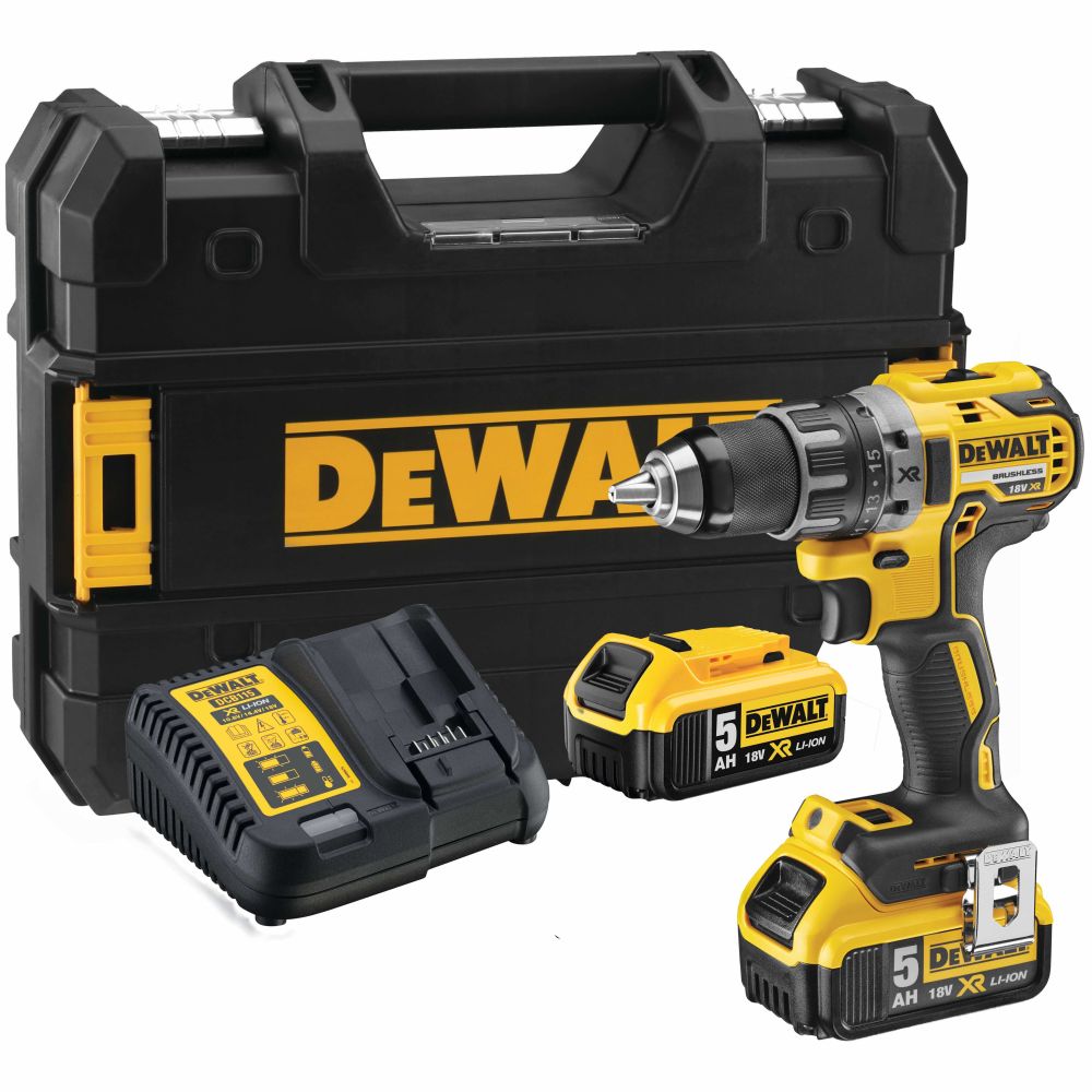 DEWALT Дрель-шуруповерт 18 В XR 2 АКБ Li-Ion 5.0 Ач ЗУ DEWALT DCD791P2