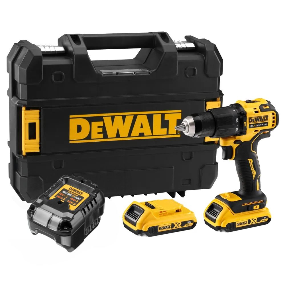 DEWALT Дрель-шуруповерт 18 В XR 2 АКБ Li-Ion 2 Ач БЗУ DEWALT DCD709D2T