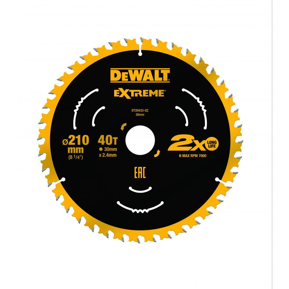 DEWALT Пильный диск 210x30мм 40T ATB7 д/DWE7486 DEWALT DT20433-QZ