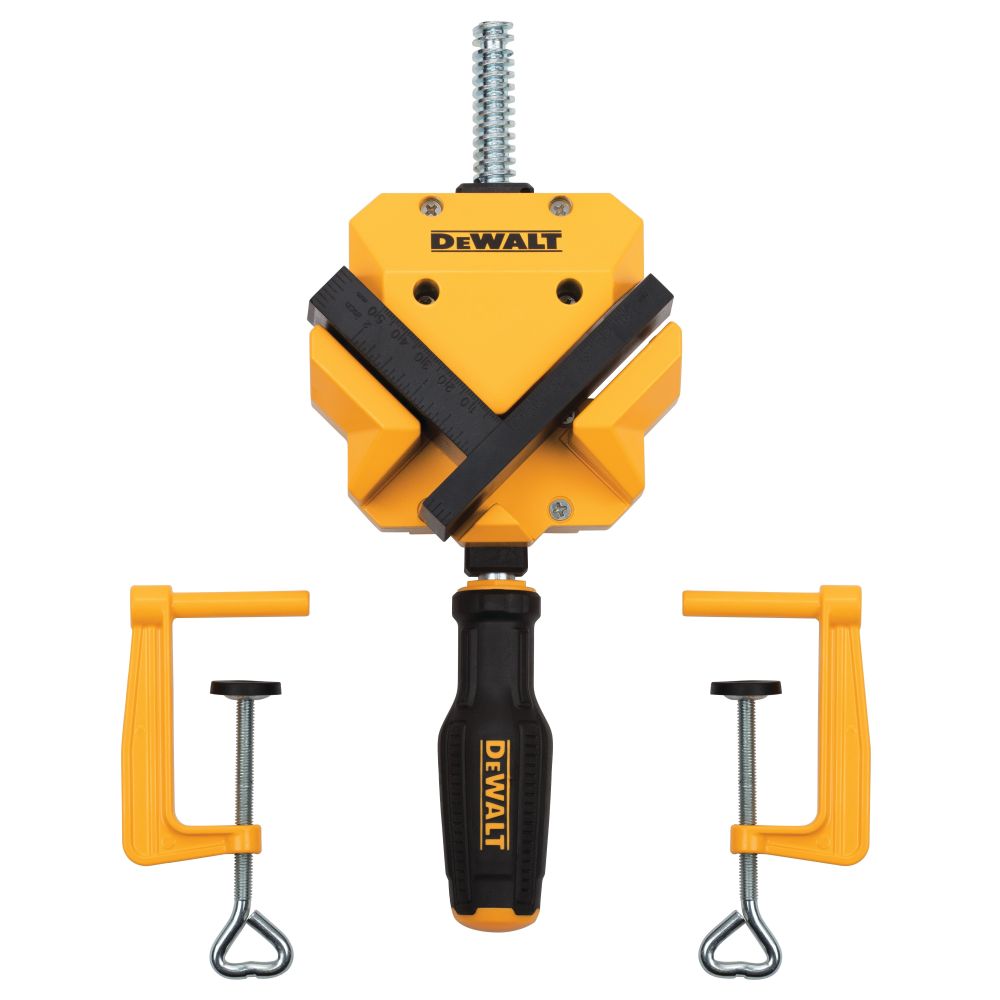DEWALT Струбцина угловая 90 (макс. ширина 55 мм, 2 струбцины для крепления к верстаку) DEWALT DWHT83853-0