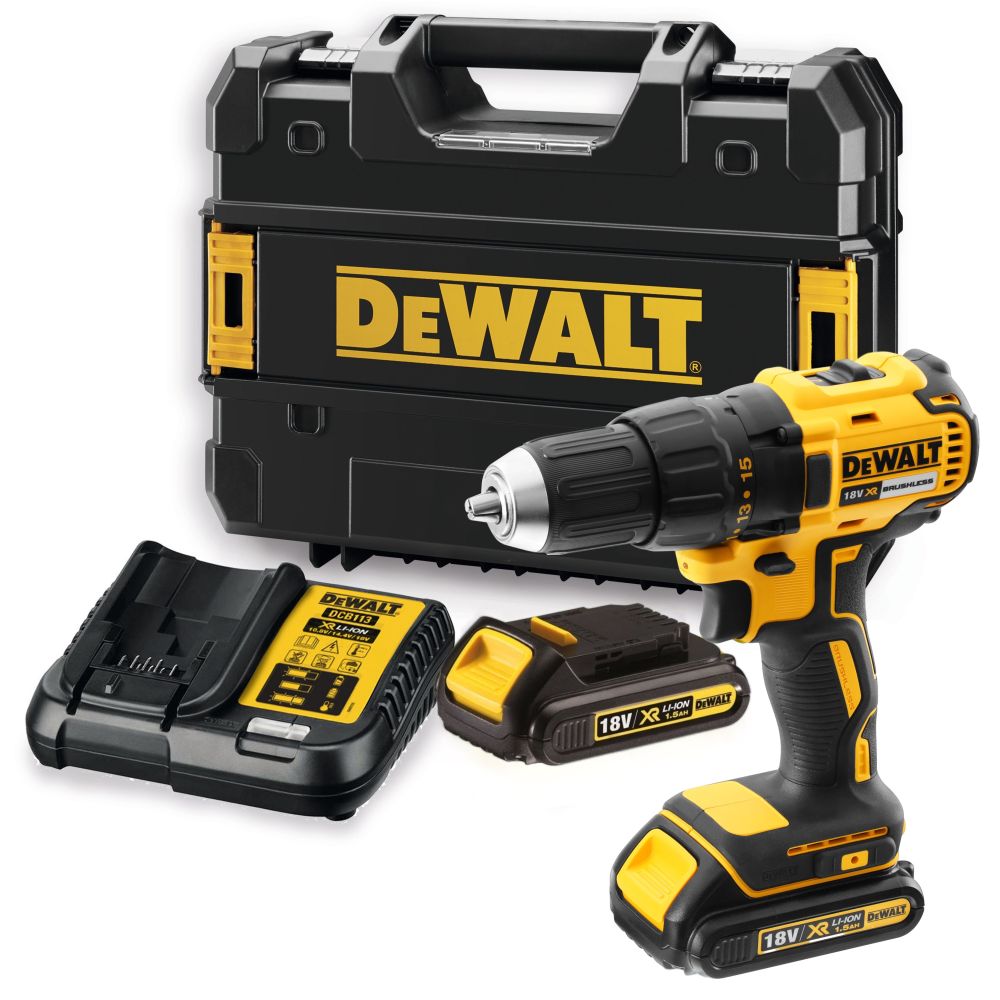 DEWALT Дрель-шуруповерт аккумуляторная бесщеточная 2 АКБ 1.5 ч Li-Ion БЗУ DEWALT DCD777S2T-QW DCD777S2T