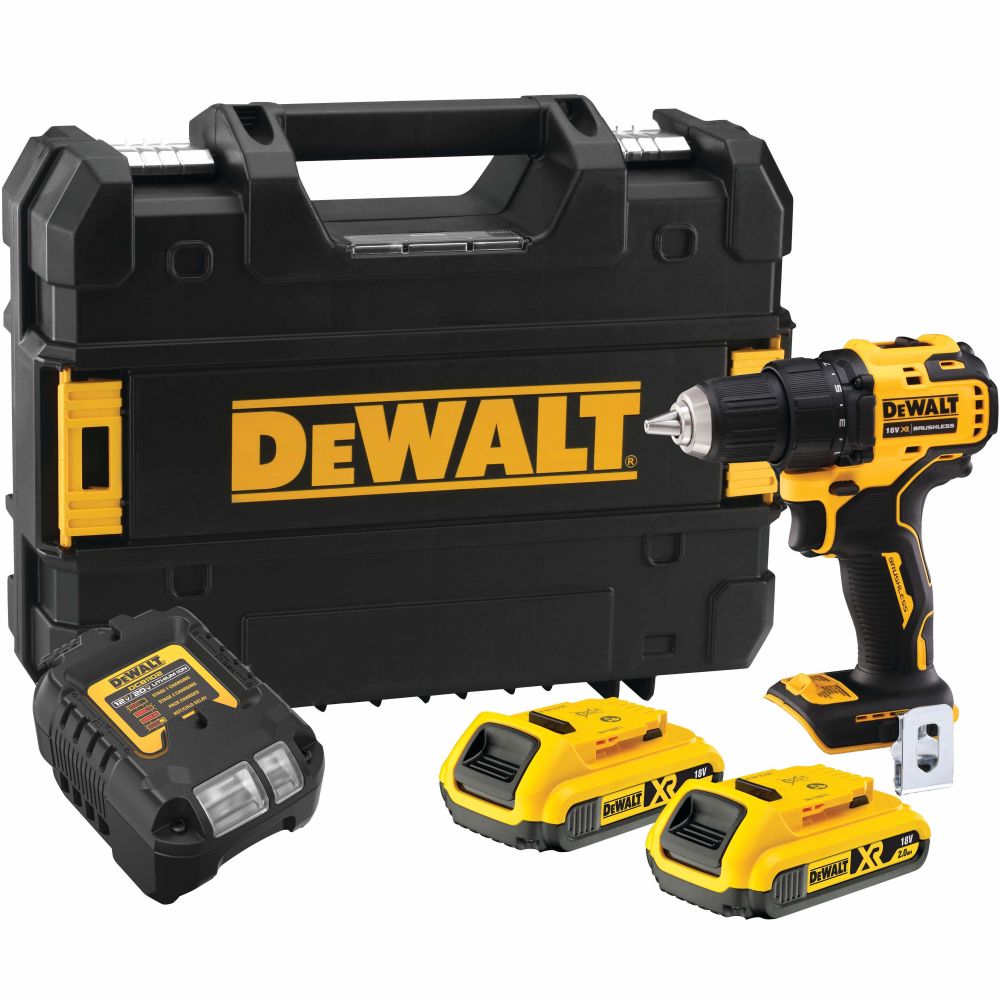 DEWALT Дрель-шуруповерт 18 В XR 2 АКБ Li-Ion 2.0 Ач ЗУ DEWALT DCD708D2T