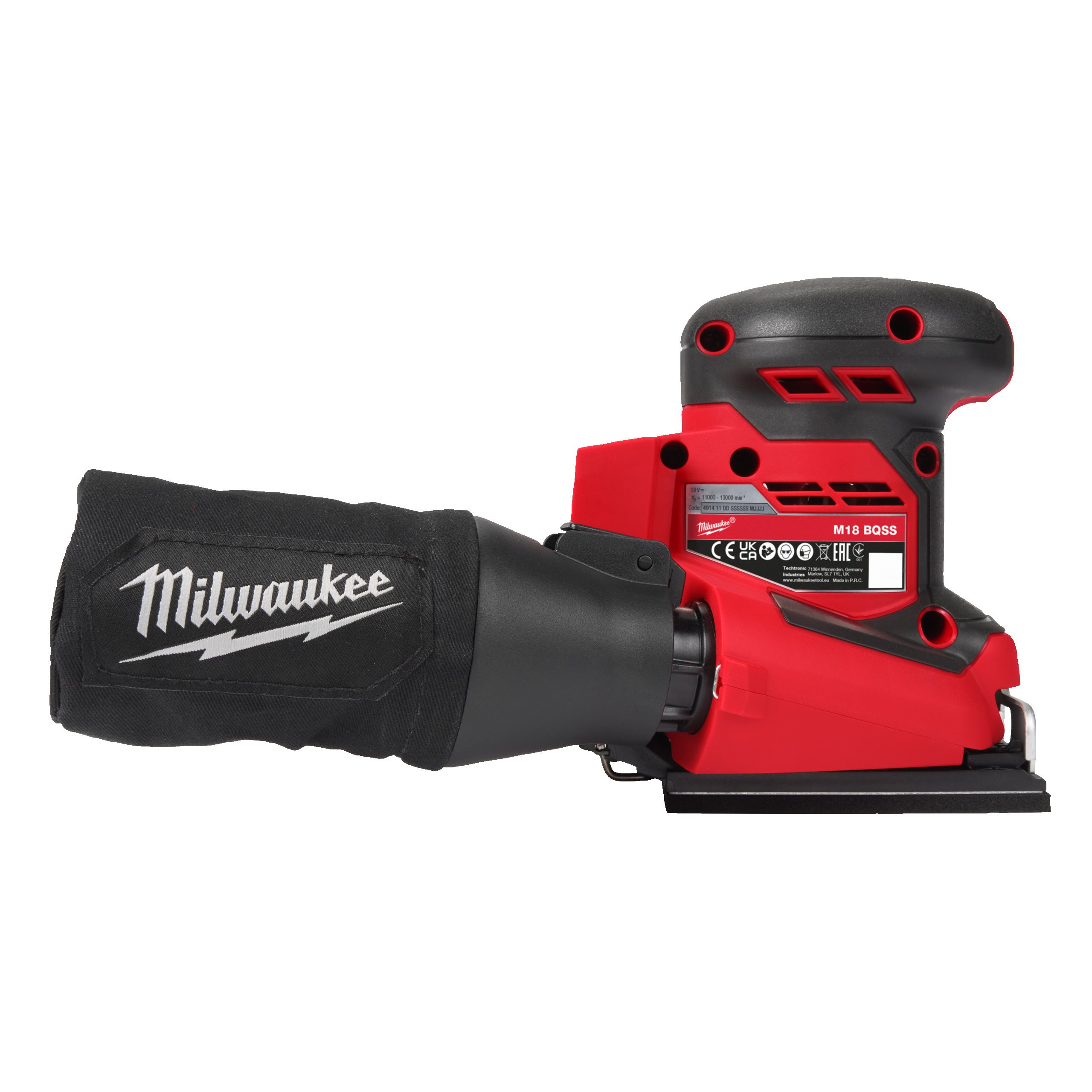 MILWAUKEE 4933479966 M18 BQSS-0 SOLO Шлифмашина ленточная аккумуляторная (18V, 113 x 104 мм, 11000-13000 об/мин )