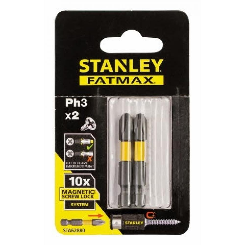 Stanley Биты FatMax Magnetic Screw Lock PH3х50мм, 2 шт Stanley STA62880-XJ