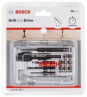BOSCH Набор бит 20шт. Drill-Drive со сверлами HSS и гаечным ключом BOSCH 2607002786