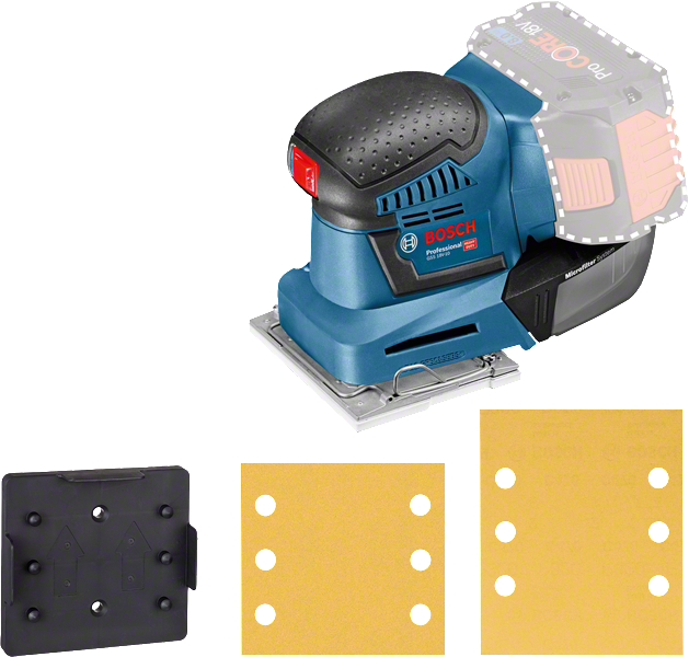 BOSCH Виброшлифмашина GSS 18V-10 в кор. (190 Вт, шлифпластина 113 х 101 мм, 22000 об/мин) BOSCH GSS 18V-10 06019D0200