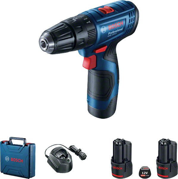 BOSCH Аккум. ударная дрель-шуруповерт GSB 120-LI в чем. (12.0 В, 2 акк., 2.0 А/ч Li-Ion, 2 скор., 28 Нм, ш BOSCH GSB 120-LI 06019G8100