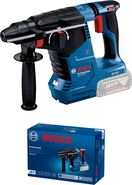 BOSCH Перфоратор аккумуляторный GBH 187-LI в чем. (18.0 В, 2.4 Дж) BOSCH GBH 187-LI 0611923020