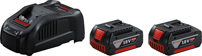BOSCH Комплект аккумулятор 18.0 В GBA18 V 2 шт. + зарядное устройство GAL1880CV (Набор GBA 18 V 5,0Ah 2 шт BOSCH 1600A00B8J
