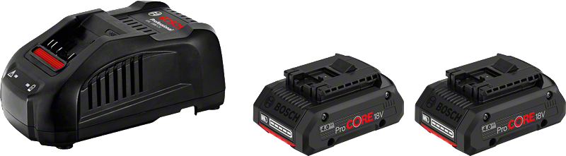 BOSCH Комплект аккумулятор 18.0 В ProCORE18 V 2 шт. + зарядное устройство GAL1880CV (Набор ProCORE18 V 4,0 BOSCH Аккумулятор L 1600A016GF