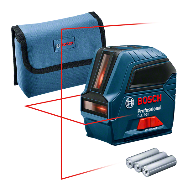 BOSCH Нивелир лазерный GLL 2-10 в кор. (проекция: крест, до 10 м, +/- 0.50 мм/м, резьба 1/4, 5/8