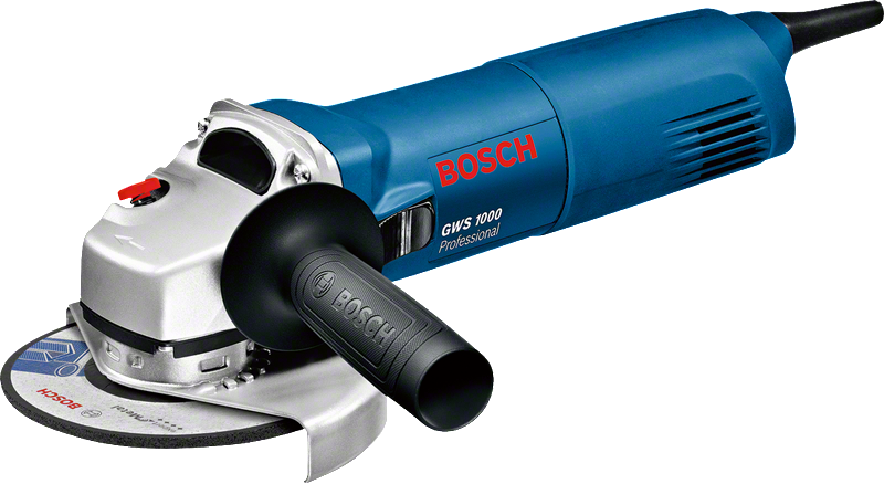 BOSCH Одноручная углошлифмашина GWS 1000 в кор. (1000 Вт, диск 125х22 мм, без регул. об.) BOSCH 0601828800