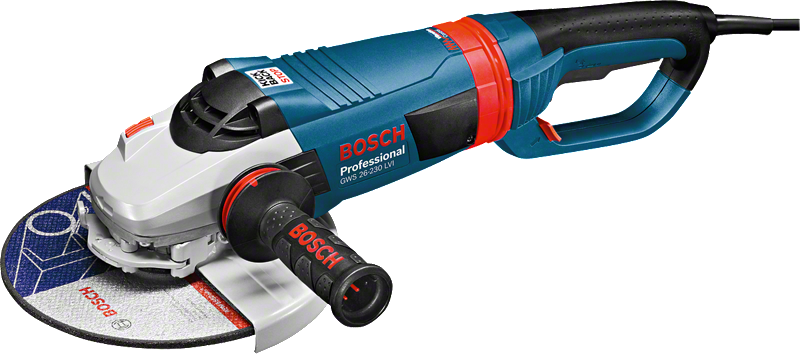 BOSCH Двуручная углошлифмашина GWS 26-230 LVI в кор. (2600 Вт, диск 230х22 мм, вибро, плавный пуск, без ре BOSCH 0601895F04