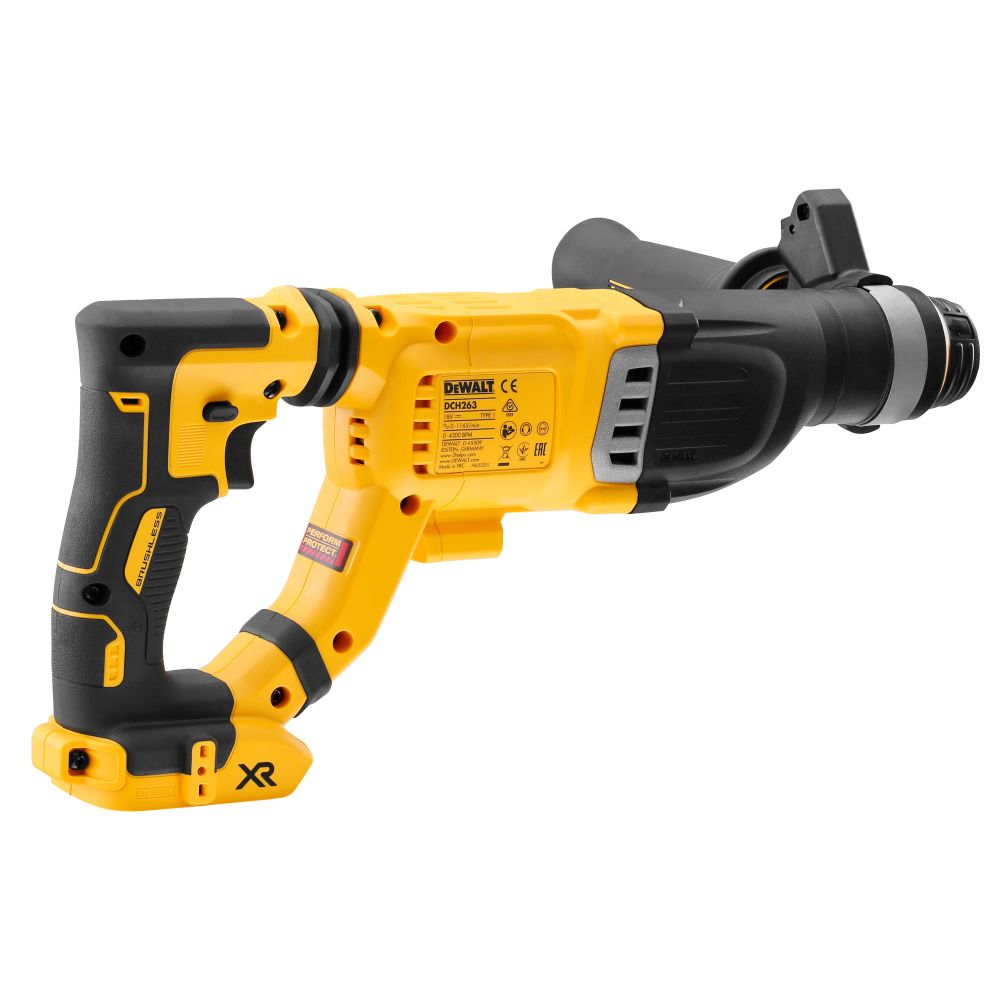 DEWALT DCH263NT Перфоратор аккумуляторный с бесщеточным двигателем DCH263 SDS-Plus 18В, 3 Дж