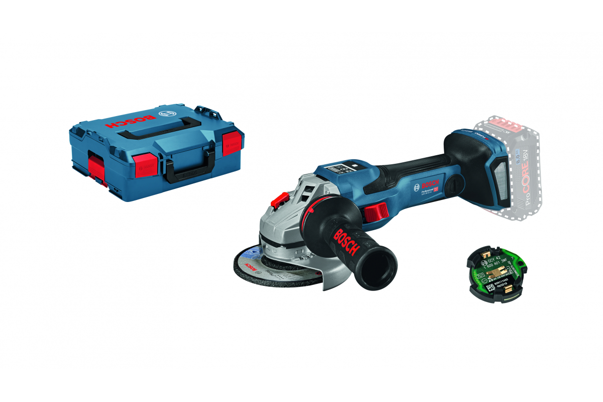 BOSCH Аккум. углошлифмашина GWS 18V-15 SC L-BOXX (18.0 В, БЕЗ АККУМУЛЯТОРА, диск 125х22.0 мм) BOSCH 06019H6100