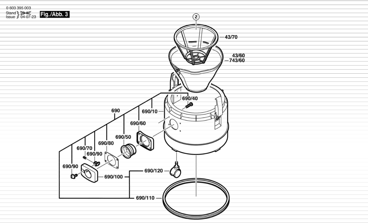 BOSCH Прикрывающая плита для пылесоса строительного PAS 11-21 BOSCH 1609203A64