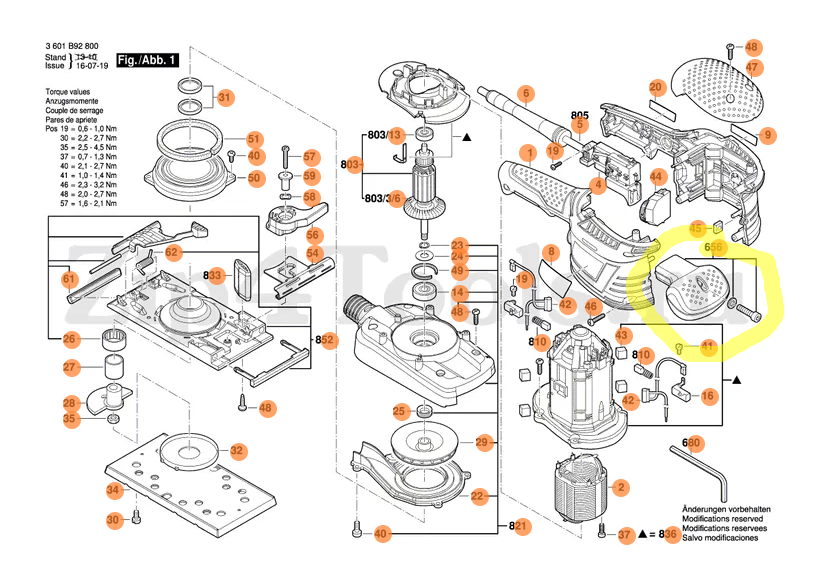 BOSCH Рукоятка дополнительная для GEX 40-150/125-150/125/GSS230AVE/GSS280 BOSCH 2602026175