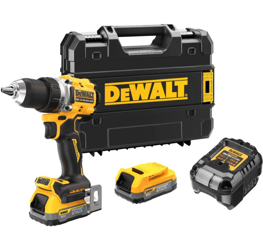 DEWALT Дрель-шуруповерт 18 В XR 2 АКБ Li-Ion 1.7 Ач ЗУ DEWALT DCD800E2T