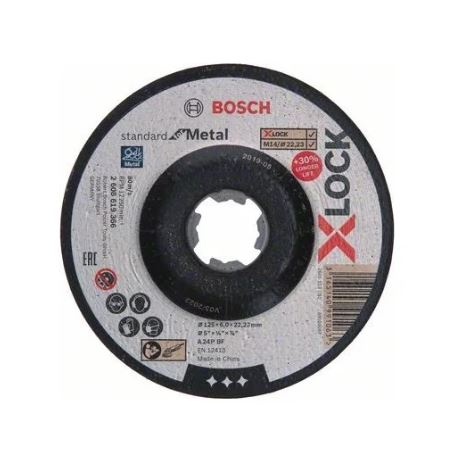 BOSCH Круг обдирочный 125х6,0 мм X-Lock Standard for Metal BOSCH 2608619366