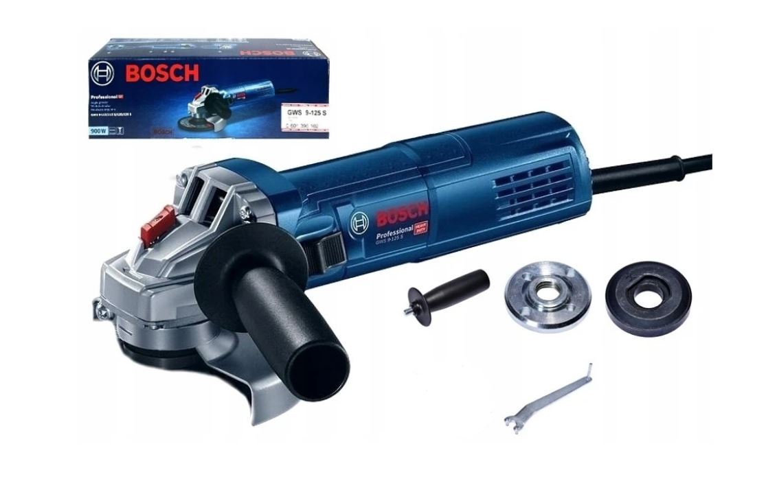 BOSCH Угловая шлифмашина GWS 9-125 S 125мм 900Вт 2800-11000 об/мин(картон, доп. рукоятка, фланец, гайка, BOSCH 0601396102