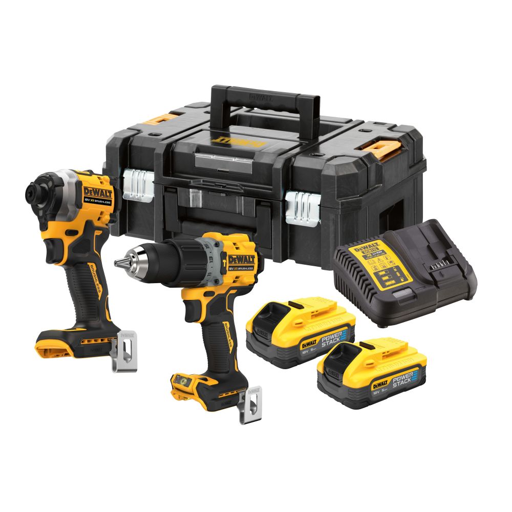 DEWALT Набор удар.шуруповерт+винтоверт DCD805+DCF850 TAK(18В,2x1,7Ач,BL) DEWALT DCK2050H2T