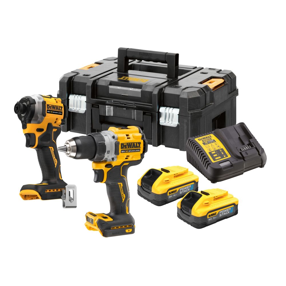 DEWALT Набор удар.шуруповерт+винтоверт DCD805+DCF850 TAK(18В,2x5.0Ач,BL) DEWALT DCK2051H2T