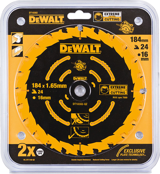 DEWALT Пильный диск Extreme 184 х 16 мм по дереву DEWALT DT10302-QZ