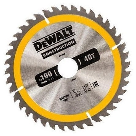 DEWALT Пильный диск CONSTRUCT 190/30 40 ATB 
