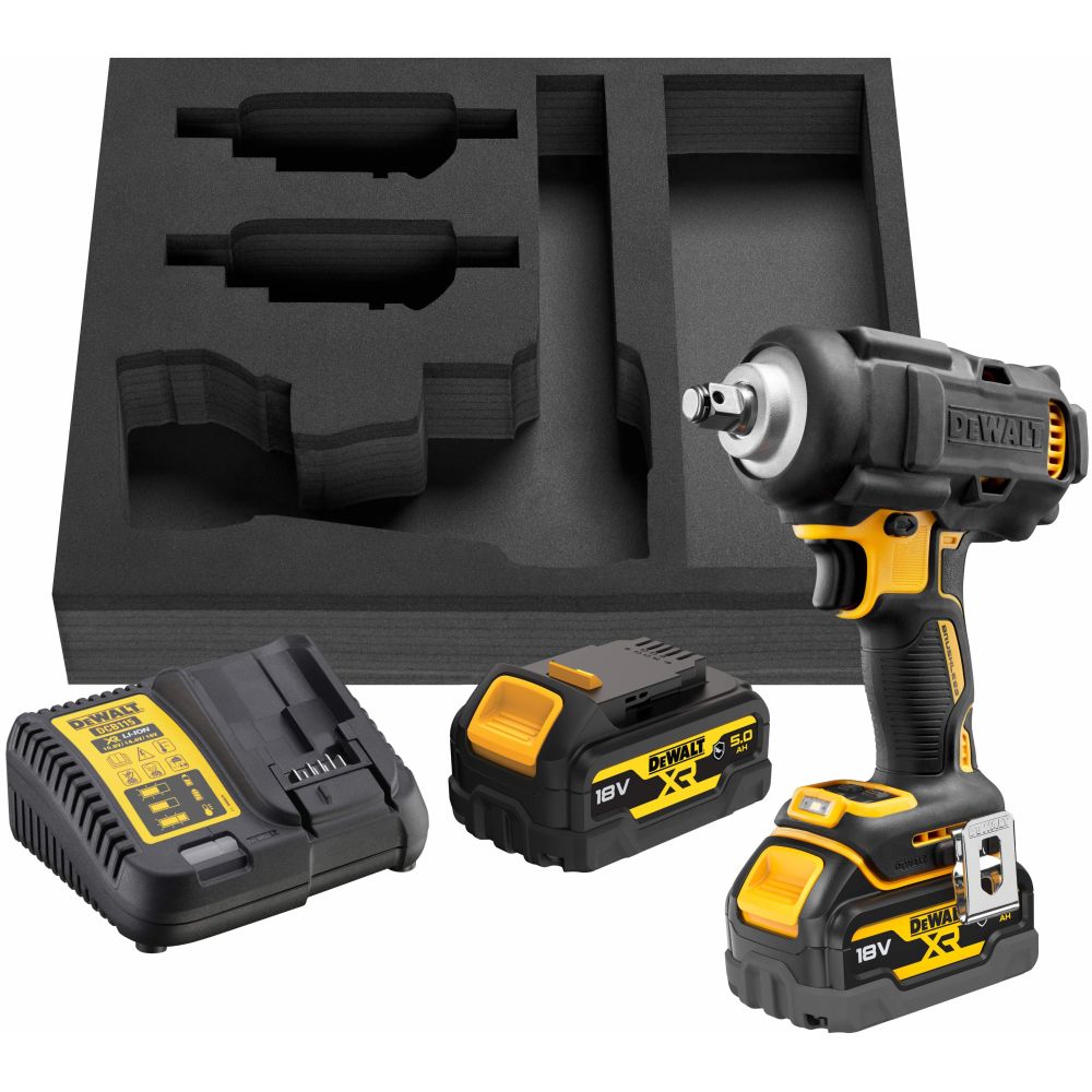 DEWALT Гайковерт аккум. в кор. с вкладышем (18V, 2*5.0Ah, 1/2
