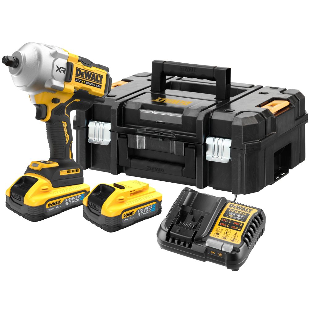 DEWALT Гайковерт аккум. в чем. TSTAK II (18V, 2*5.0Ah, 1626 Нм, 1/2