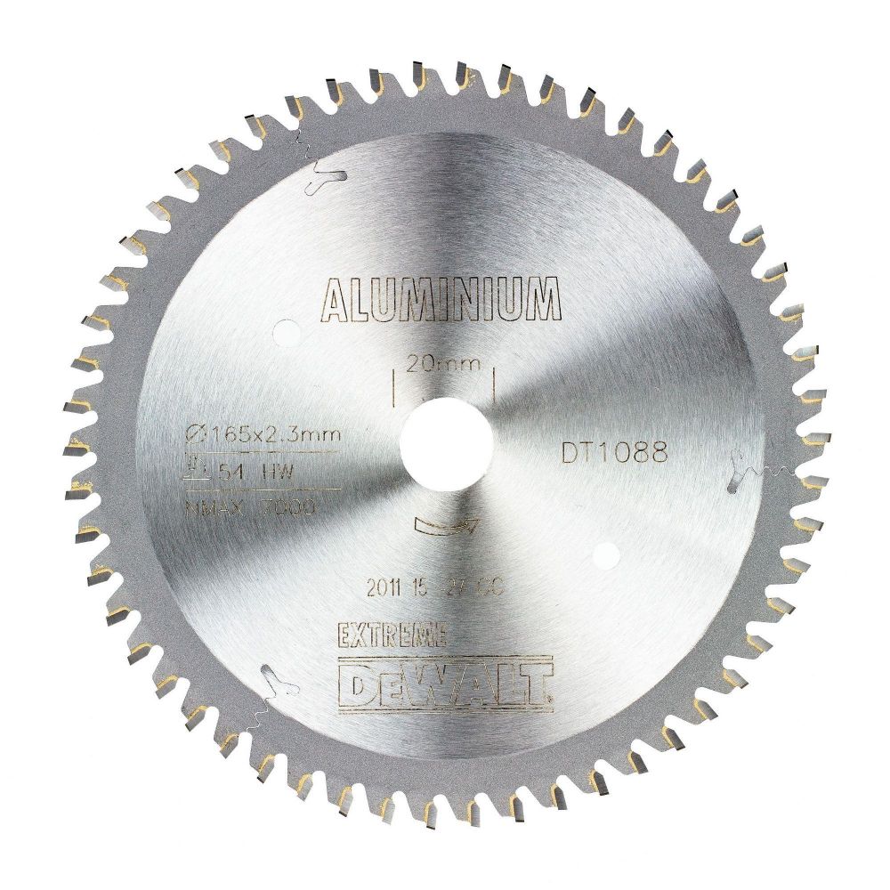 DEWALT Пильный диск EXTREME 165/20 1.6/2.3 54 TFZ-5 по дереву, алюминию и ламинату DEWALT DT1088-QZ
