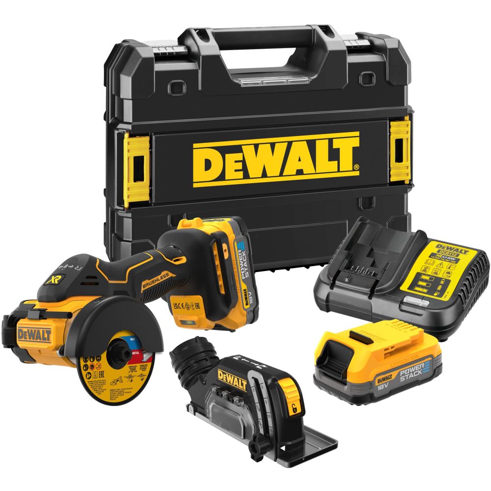 DEWALT Отрезная машина акк. в чем. TSTAK (18V, 2*1.7Ah, диск 76*9,5 мм, рез 22 мм) DEWALT DCS438E2T