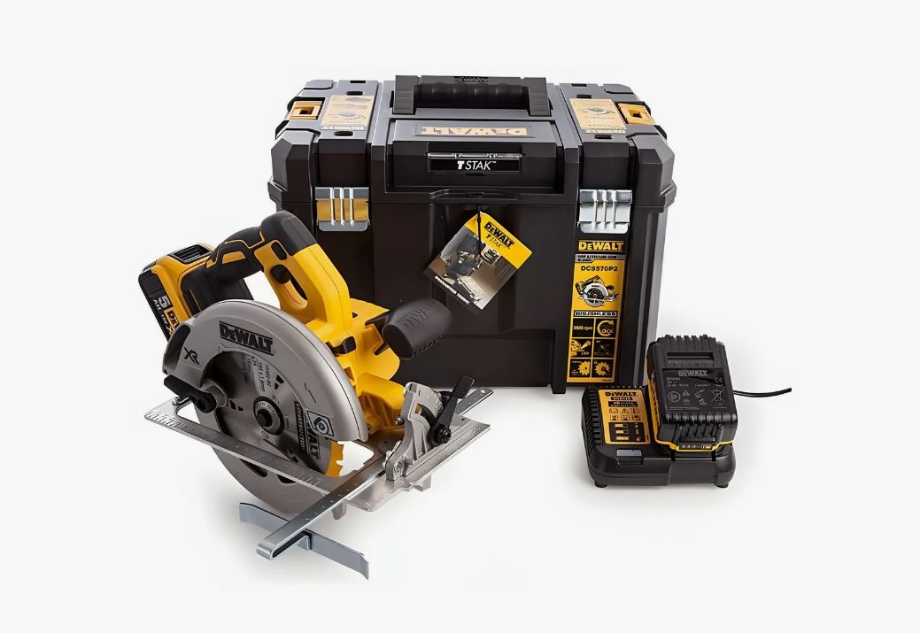 DEWALT Дисковая пила Аккумуляторная в TSTAK VI (18V, 2*5.0Ah, 184x16 мм, пропил: 64 мм, BL-motor) DEWALT DCS570P2