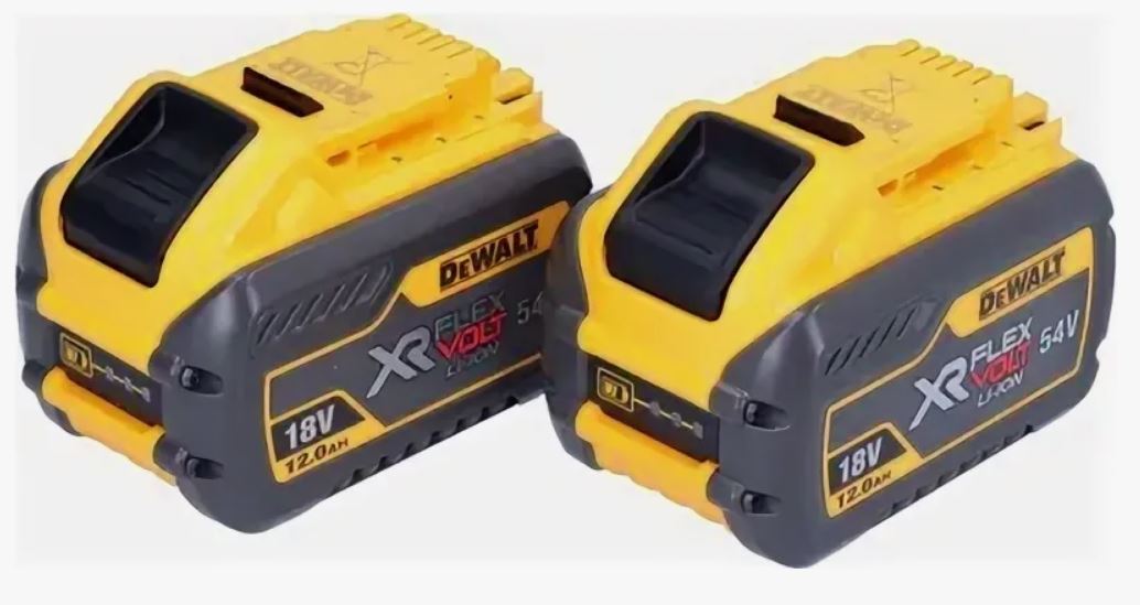 DEWALT Набор 2 аккумулятора FlexVolt 18V/54V 12.0Ah Li-On DEWALT DCB548Y2